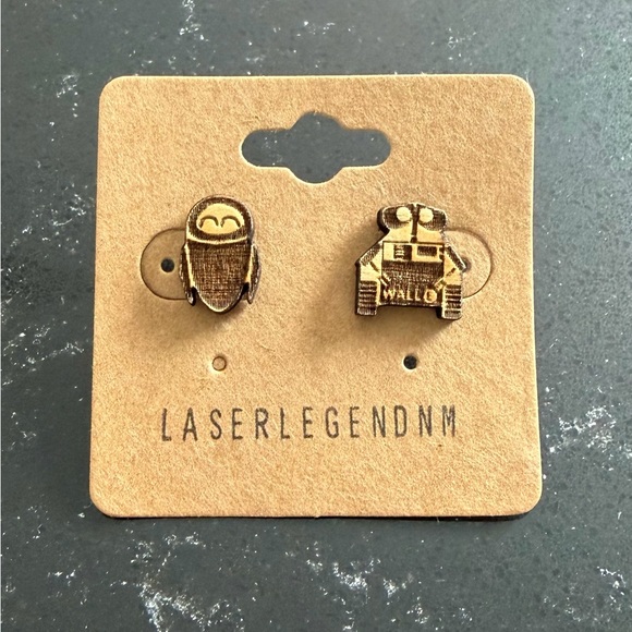 Jewelry - Pixar Wall-e and Eve Earrings Laser Cut